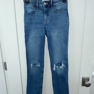 abercrombie kids high-rise straight leg jeans sz 13/14 Reg EUC LN